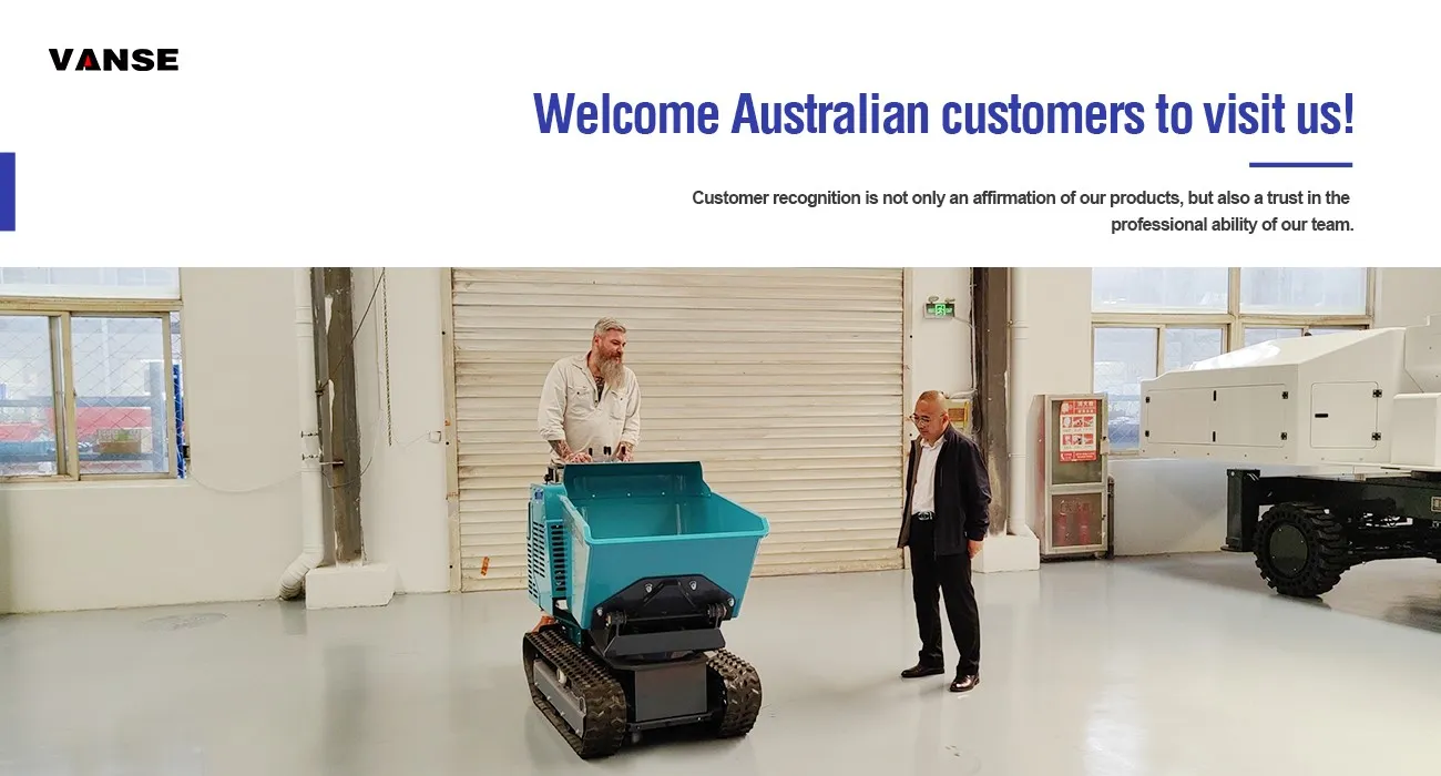 On April 22, 2025, Australian Customers Visit 1 Australian customers visit to explore the outstanding charm of VANSE mini dump trucks