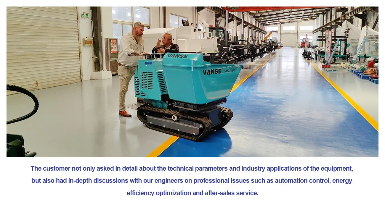 On April 22, 2025, Australian Customers Visit 4 VSD2000R 4 wheel drive mini dumper