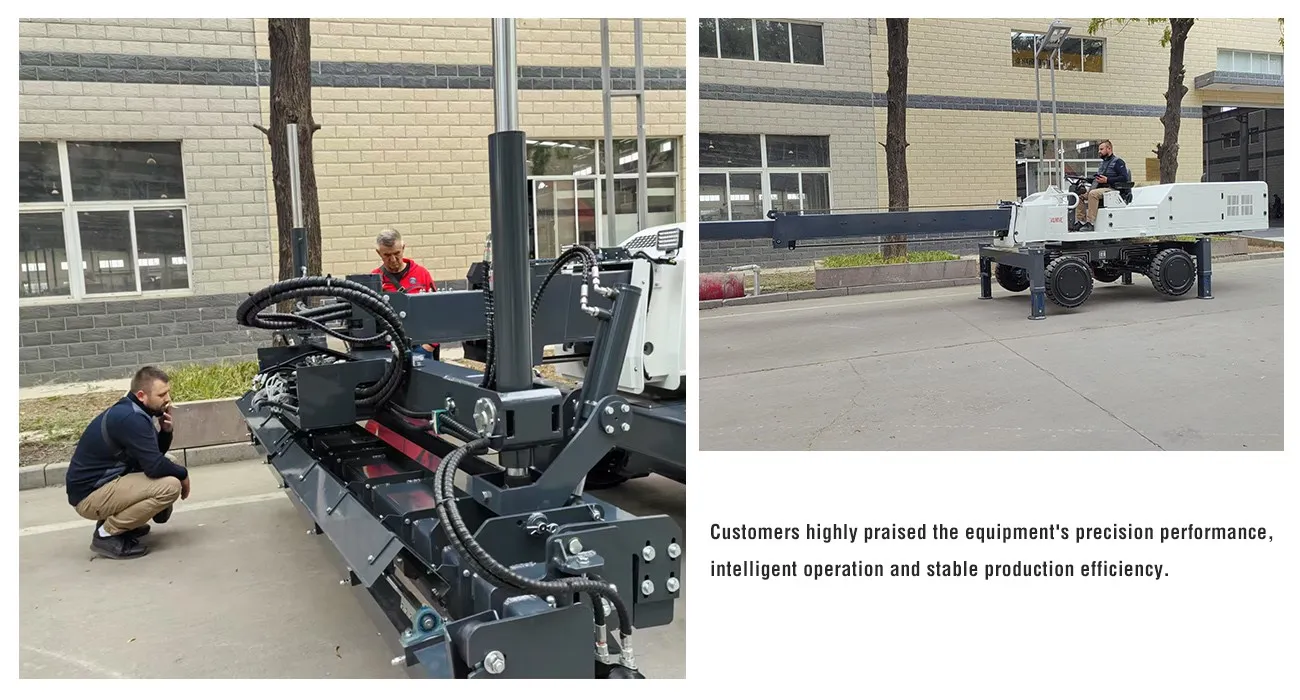 Polish Customers Visit 3 YZ40-4E concrete laser leveling machines
