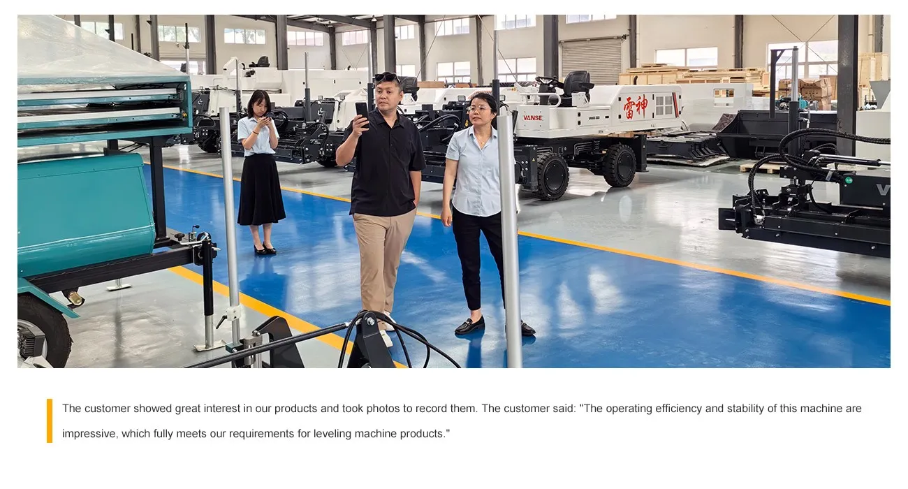 Argentine Customers Visit Shandong Vanse Machinery 3 high-accuracy concrete laser leveling machine