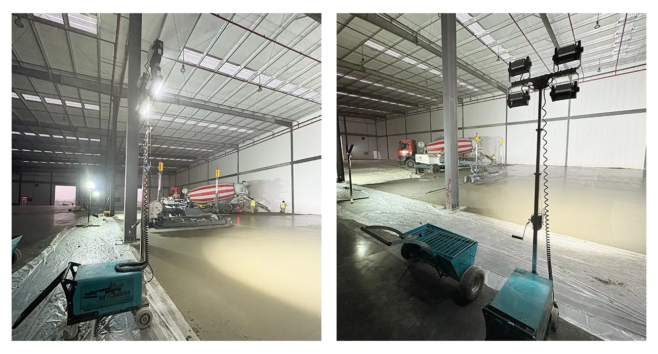 British TR34, DM1 Standard Floor Project Successfully Completed 5 YZ30-4E concrete laser leveling machine