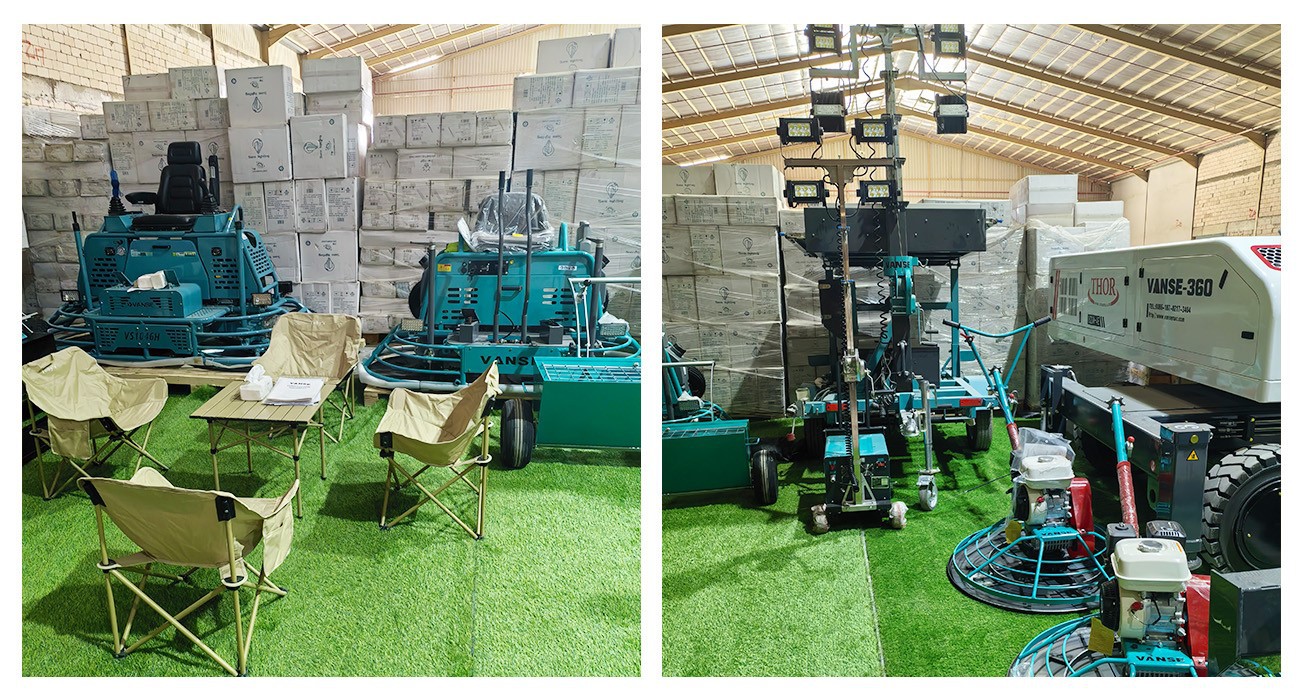 New Progress in Saudi Arabia Warehouse Construction 4 Ride-On Concrete Laser Leveling Machine