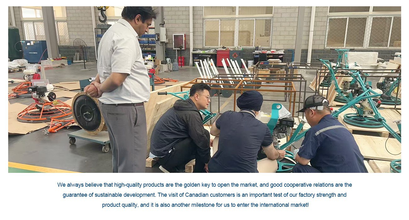 Canadian Customers Visit 3 Power Trowel
