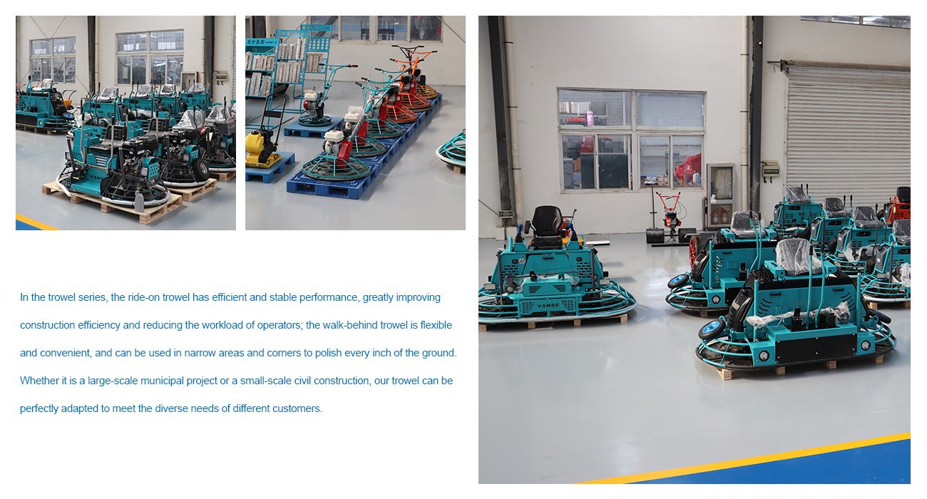 Professional Production Line 4 high-efficiency ride-on power trowel