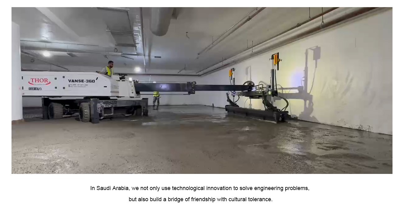 Shandong Vanse Machinery Goes Deep Into The Construction Site in Saudi Arabia 5 YZ30-4E Boom Type Concrete Laser Leveling Machine