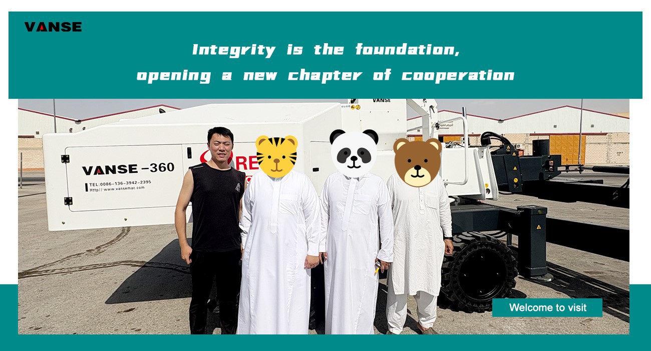Saudi Arabian Customers Test Drive Concrete Laser Leveling Machine 1 Saudi Arabian customers test drive concrete laser leveling machines