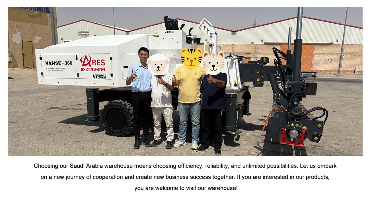 Saudi Arabian Customers Test Drive Concrete Laser Leveling Machine 4 YZ30-4E Boom Type Concrete Laser Leveling Machine