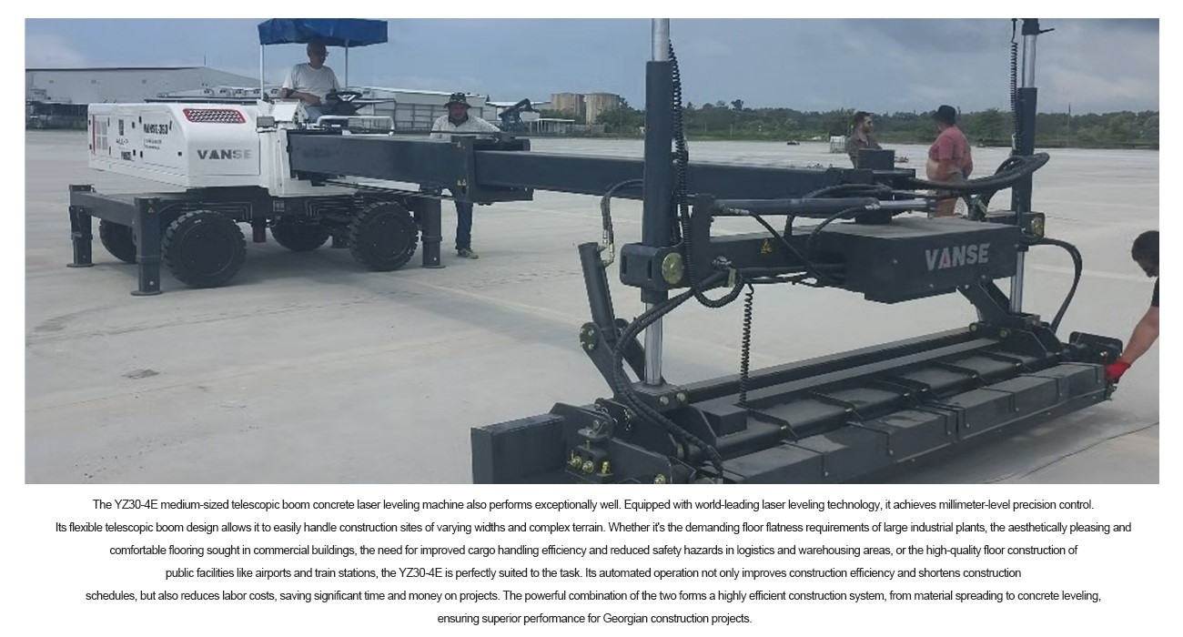 Georgia SL18-6 + YZ30-4E Construction Training Program 2 YZ30-4E medium sized telescopic boom concrete laser leveling machine
