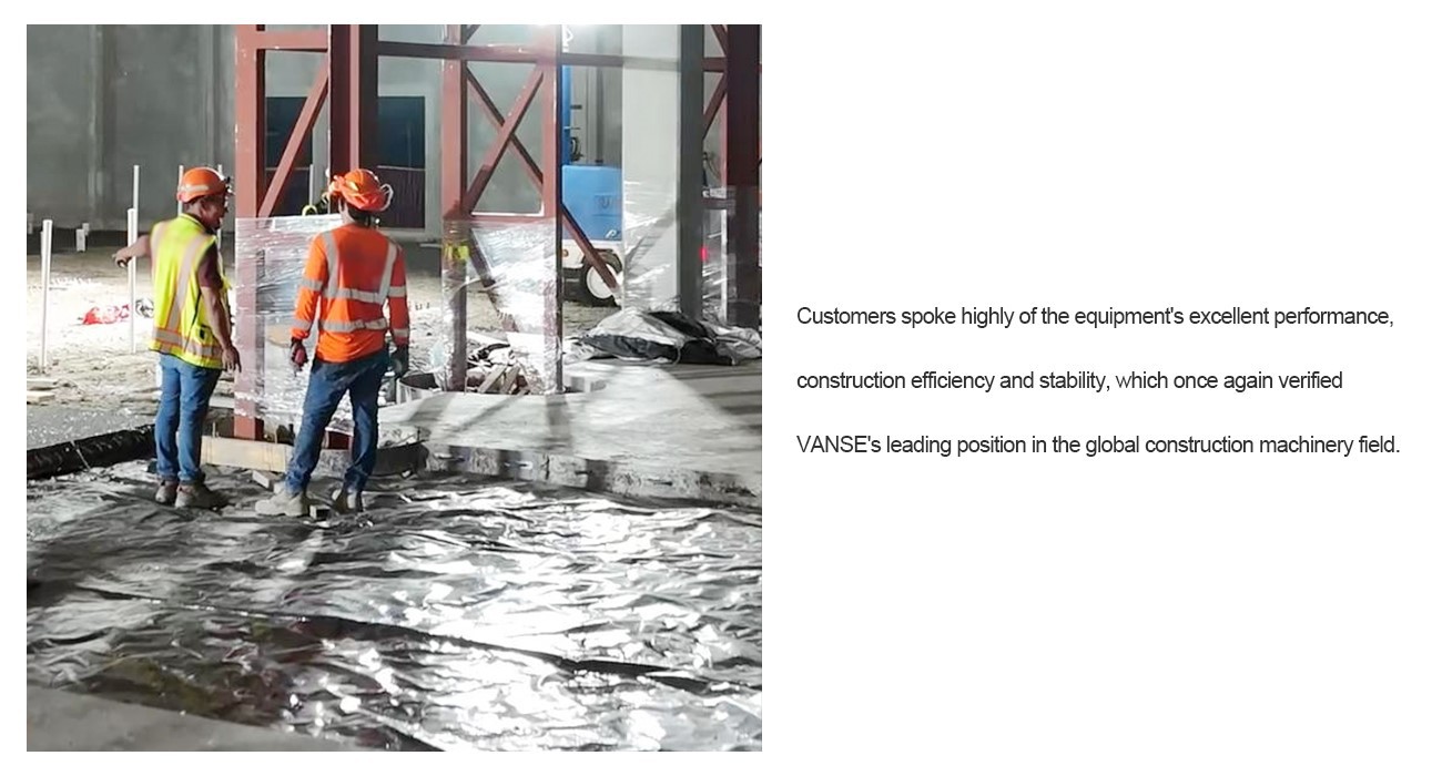 Costa Rican Customer Construction Feedback 2 YZ30-4E Boom Type Concrete Laser Leveling Machine