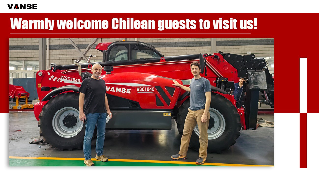 Chilean Customers Visit 1 automatic 4 wheels laser concrete leveling machine