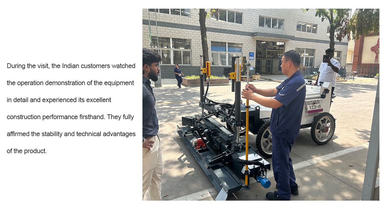 Indian Customers Visited Shandong Vanse Machinery 3 WS940C concrete laser leveling machines