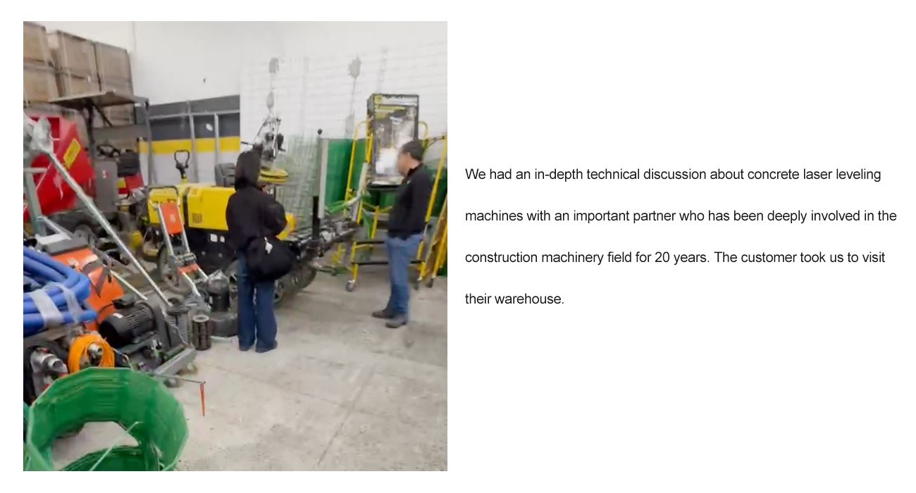 Trip To Argentina 2 YZS2-4 remote-controlled boom-type concrete laser leveling machine
