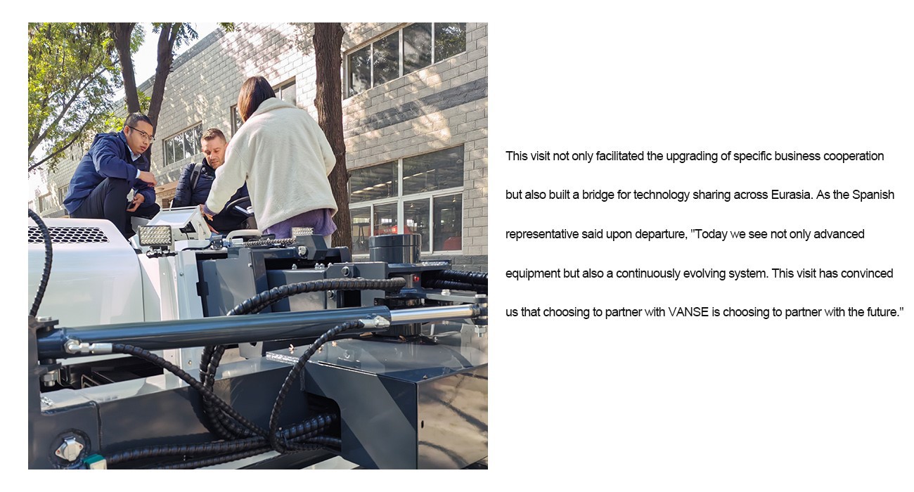 Shandong Vanse Machinery Technology Supports Its Spanish Partner 2 YZ30-4E Boom Type Concrete Laser Leveling Machine