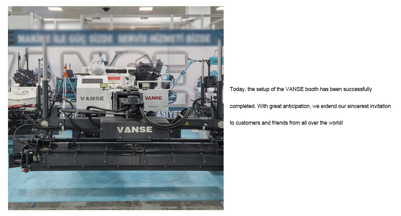 Shandong Vanse Is About To Make Its Appearance At The Turkey BETON 2025 2 Laser Screed for Concrete Floor Kuwait