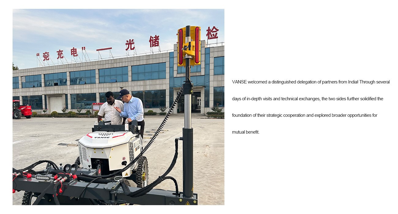 An Indian Client Visited Vanse Machinery And Had An In-depth Exchange 2 Laser Guided Concrete Screed