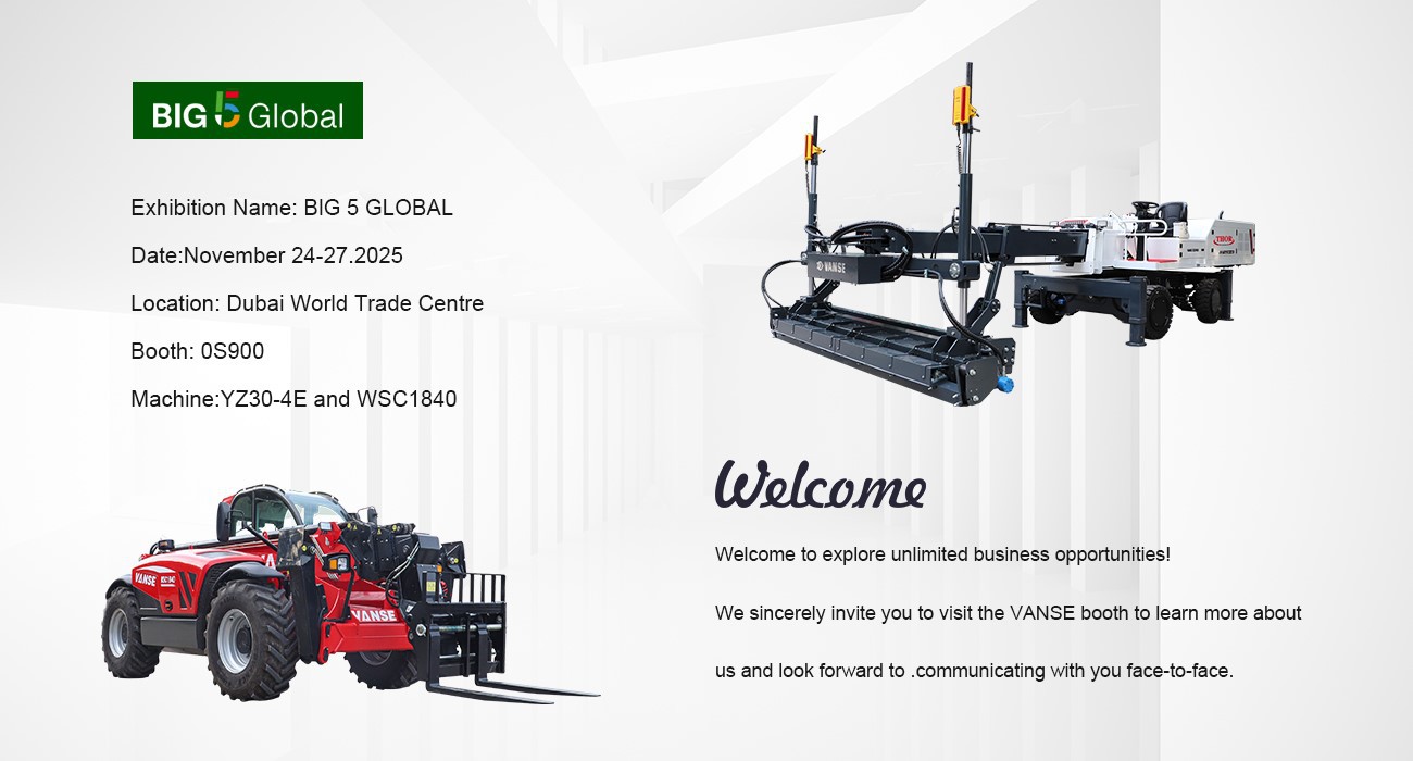 Shandong Vanse Machinery Made Its Appearance At The 2025 Dubai Five Major Industry Exhibitions 2 Concrete Laser Screed