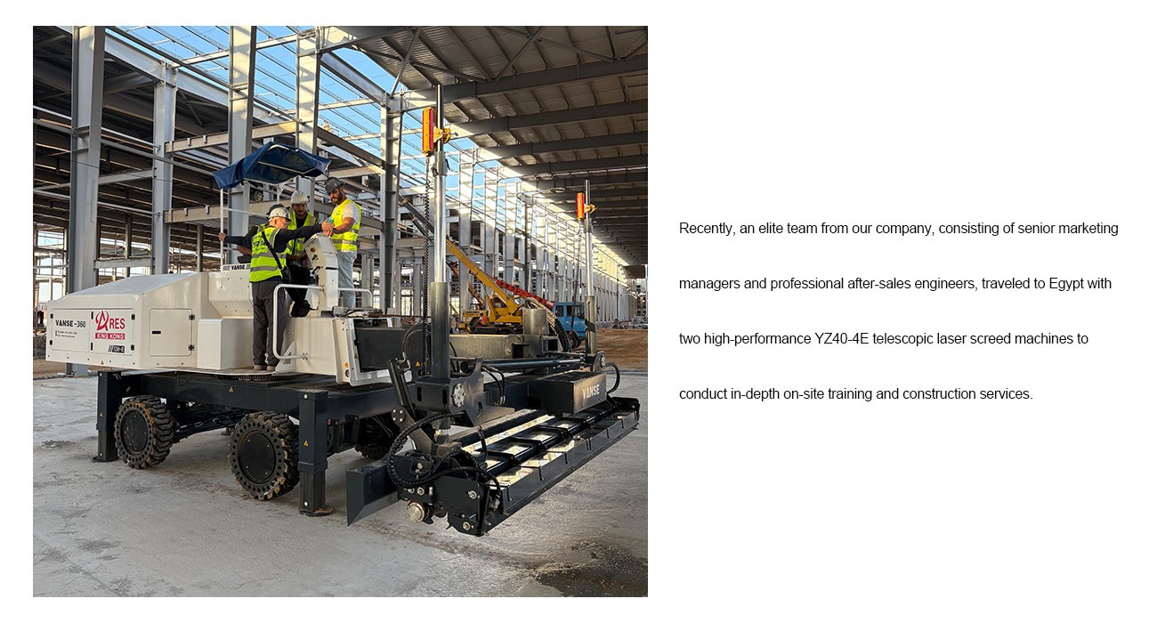 Vanse Machinery YZ40-4E Joins Forces To Make A Move 2 Boom Type Concrete Laser Leveling Machine
