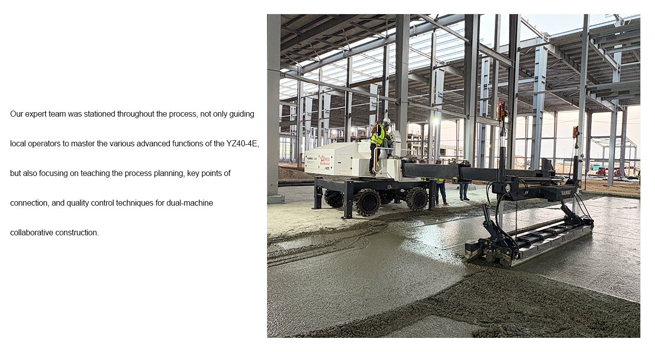 Vanse Machinery YZ40-4E Joins Forces To Make A Move 4 Laser Guided Concrete Screed