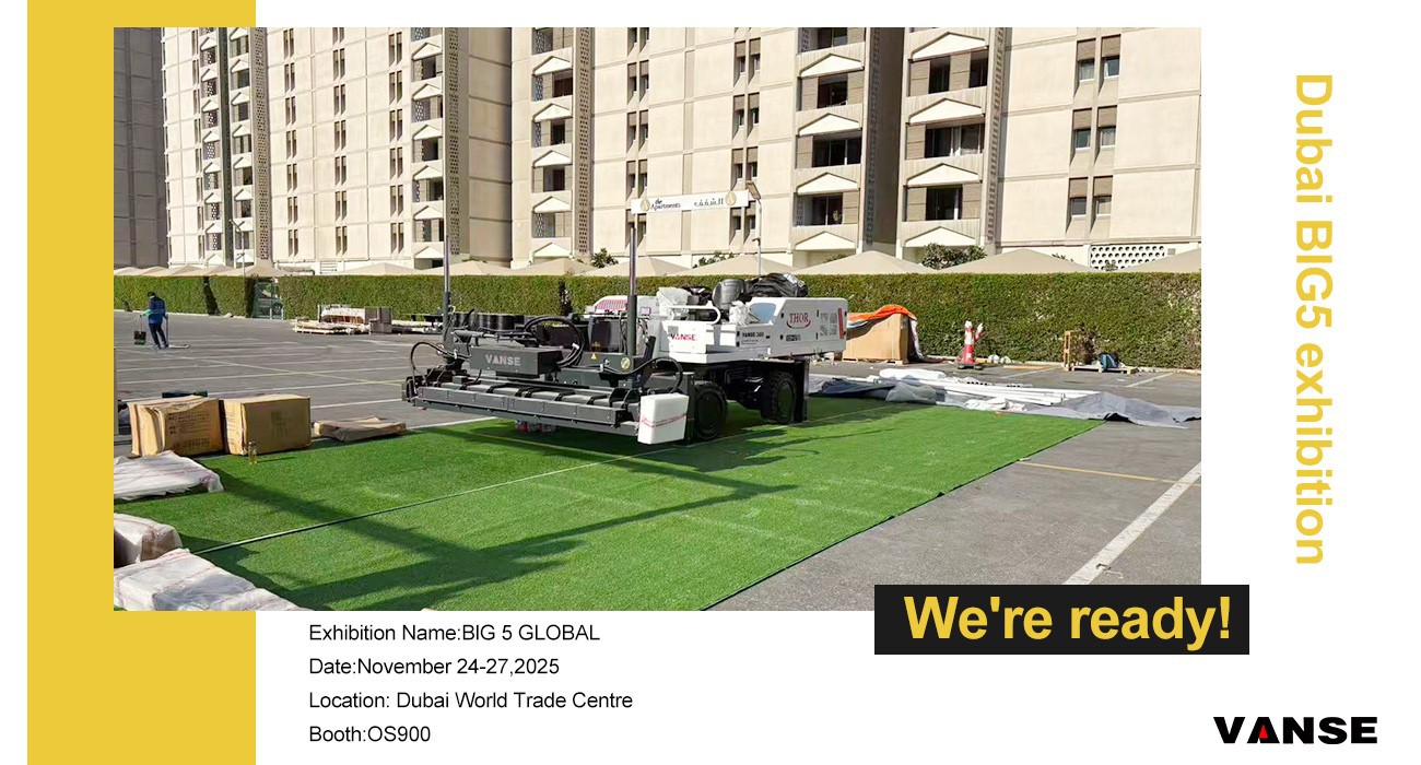 Shandong Vanse Machinery Technology Made Its Appearance At The BIG 5 GLOBAL Exhibition in Dubai 1 Shandong Vanse Machinery Technology Co., Ltd. made its appearance at the BIG 5 GLOBAL exhibition in Dubai and grandly launched the YZ30-4E boom-type concrete laser leveling