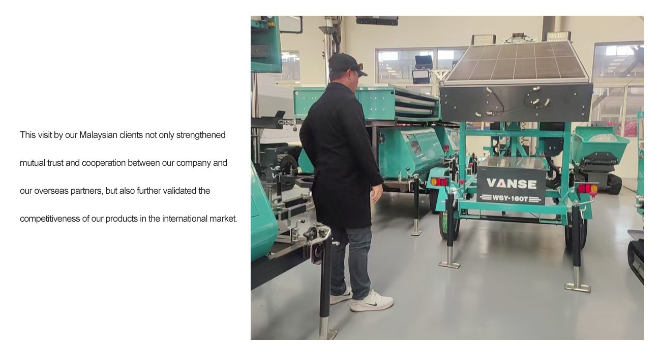 Shandong Vanse Machinery Warmly Welcomes The Visit Of Customers From Malaysia 3 Heavy Duty Concrete Screed