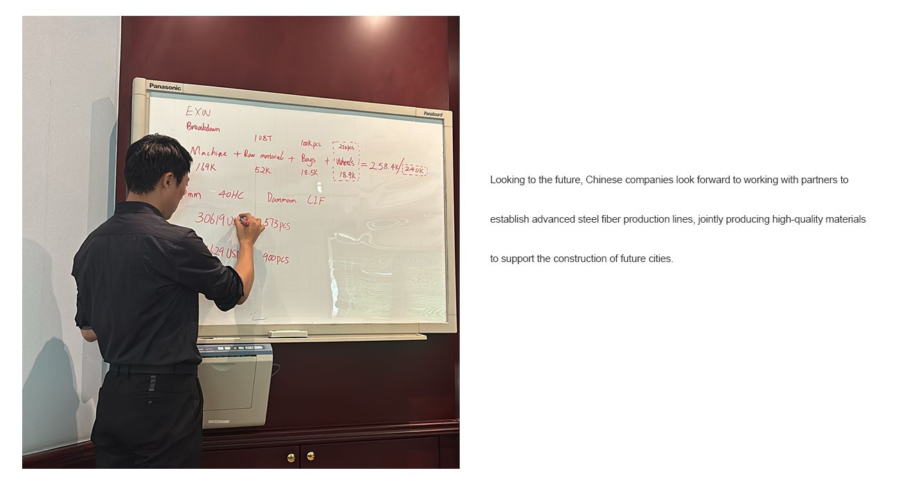Shandong Vanse Machinery Holds In-Depth Discussions With Potential Clients On Steel Fiber Production Line Cooperation 4 POWER TROWEL