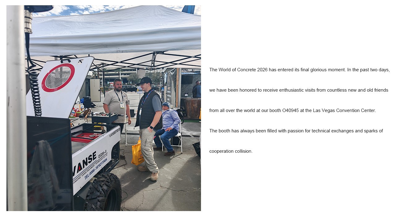 Vanse Machinery Shines At WOC Show in The US 2 Concrete Laser Screed