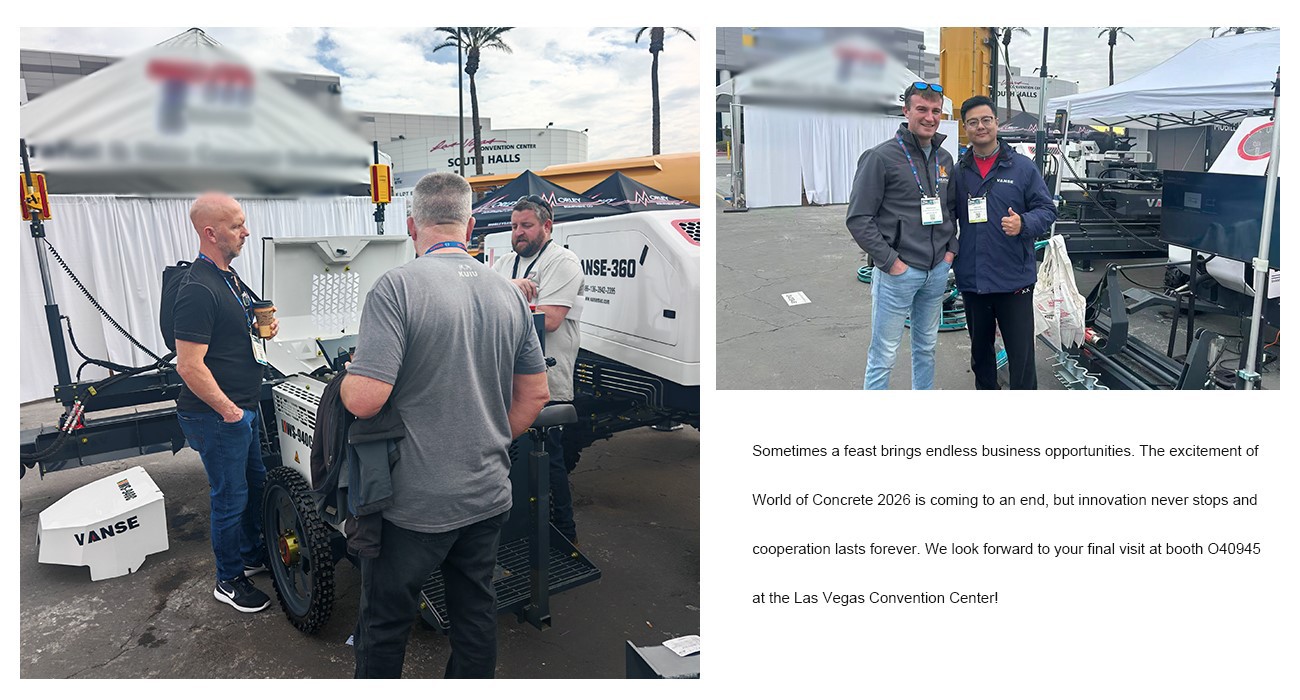 Vanse Machinery Shines At WOC Show in The US 5 Concrete Screed Machine
