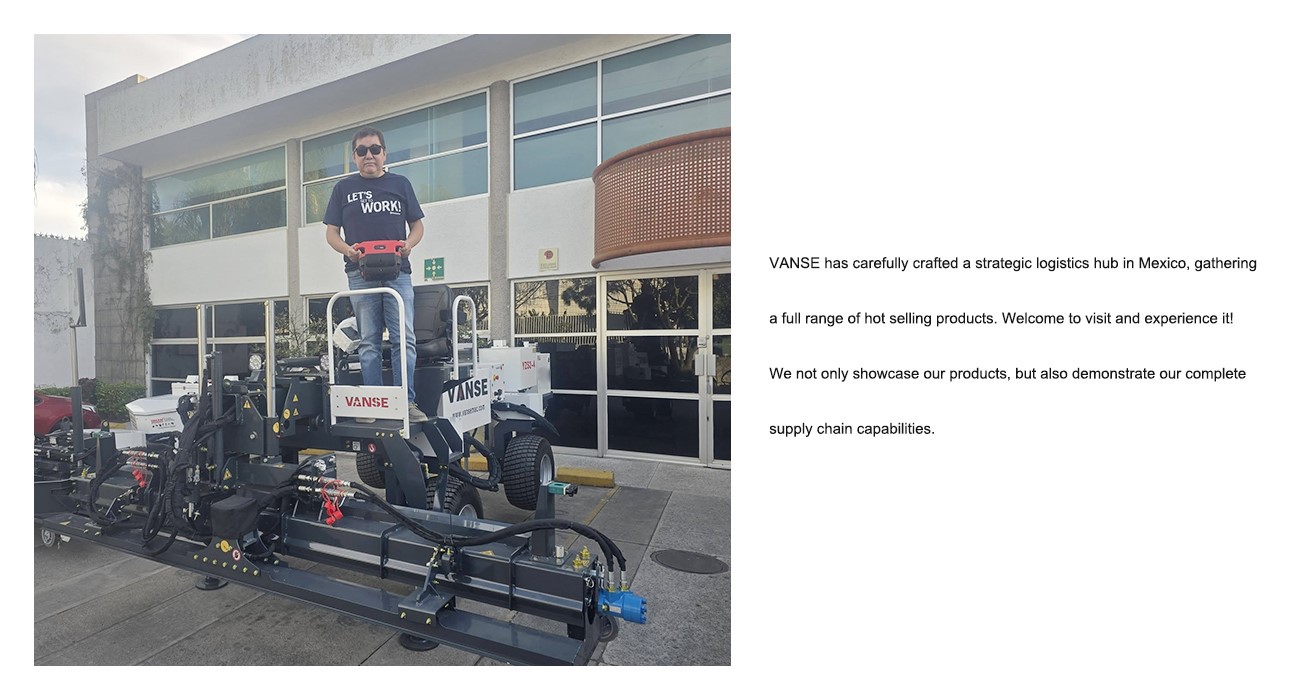 Shandong Vanse Machinery's Mexican Distributor Receives Stock 2 YZ30-4E concrete laser leveling machine