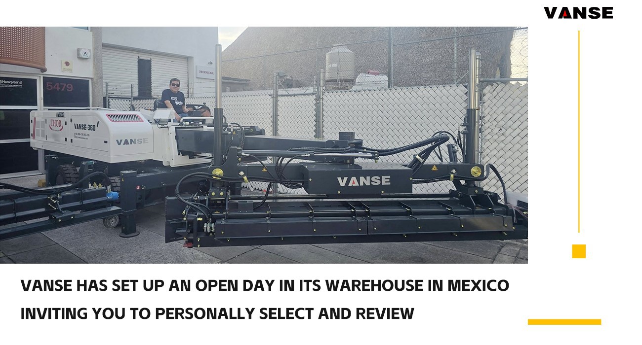 Shandong Vanse Machinery's Mexican Distributor Receives Stock 1 Concrete Laser Screed
