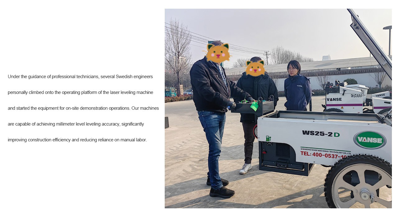 Swedish Businessmen Visit Shandong Vanse Machinery 3 Concrete Leveling Machine