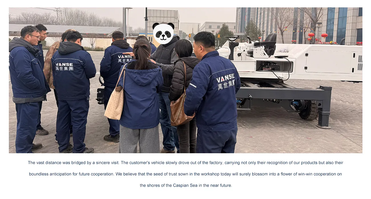 Azerbaijani Customers Visit Vanse Machinery 4 YZ30-4E Boom Type Concrete Laser Leveling Machine(support 3D system construction)