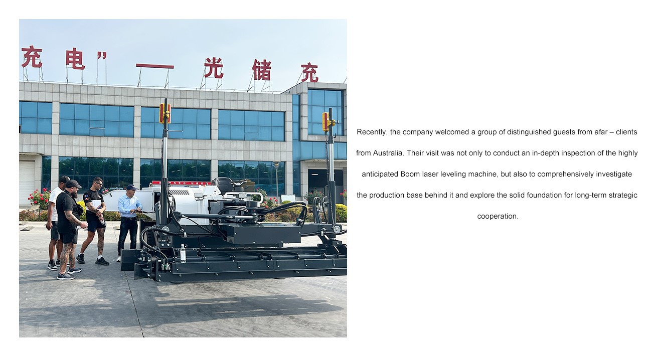 Australian Customers Visit Vanse Machinery For On-site Inspection 2 YZ30-4E telescopic arm laser leveling machine