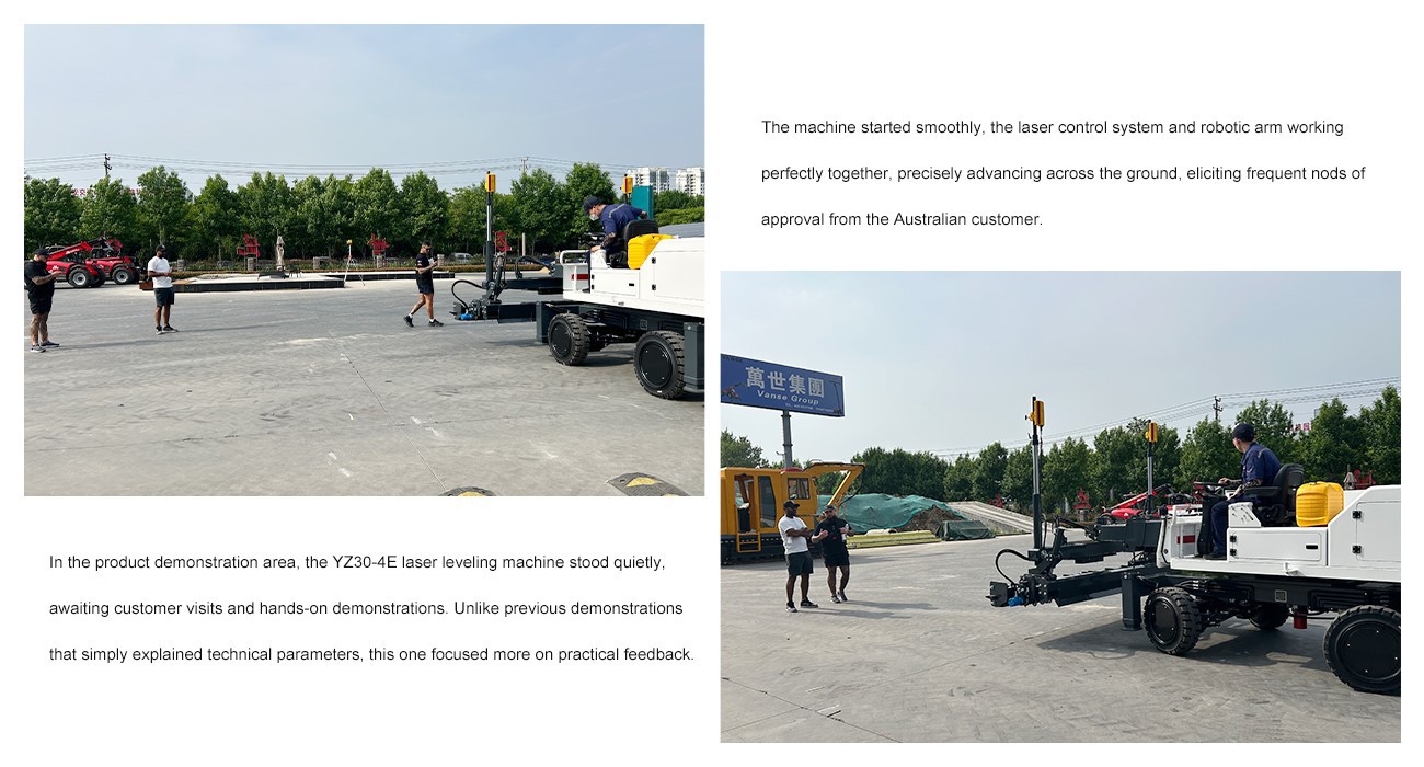 Australian Customers Visit Vanse Machinery For On-site Inspection 3 Concrete Laser Screed