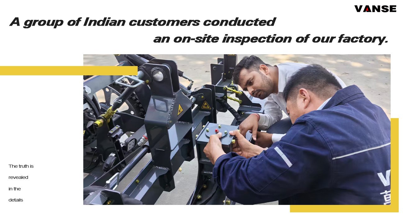 Indian Customers Visit Vanse Machinery 1 Indian customers visit Vanse Machinery and personally test drive two laser leveling machines