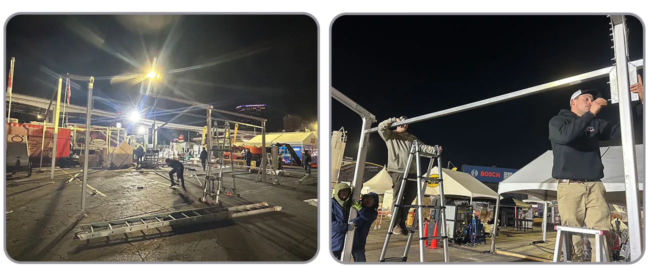 The booth construction work in Las Vegas, USA has been successfully completed, and customers are sincerely invited to experience the wonderful 1 news-1300-532