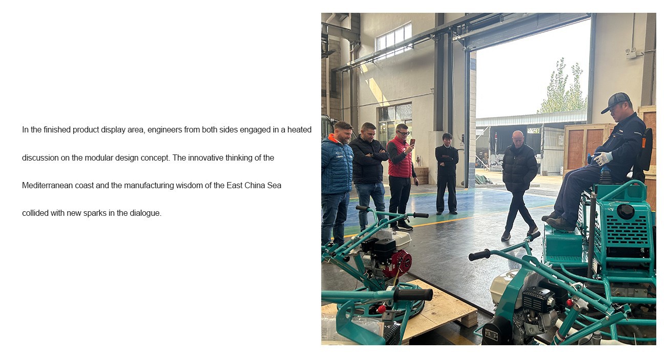 Spanish Agent Visited Shandong Vanse Machinery Technology Co., LTD 4 DZ30-2 Walk-Behind Concrete Laser Leveling Machine