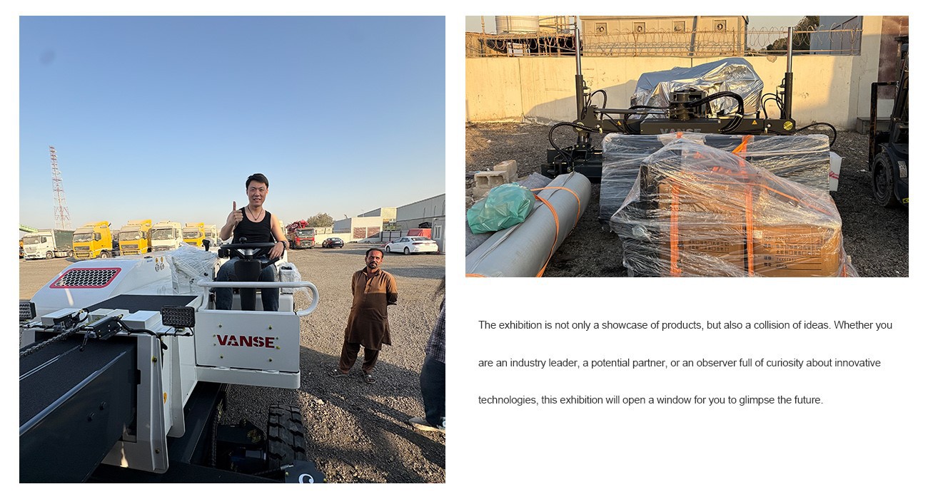 The BIG 5 GLOBAL Exhibition Machine Of Shandong Vanse Machinery Technology Co., Ltd. in Dubai Has Arrived At The Warehouse in Dubai 4 Concrete Laser Screed UAE