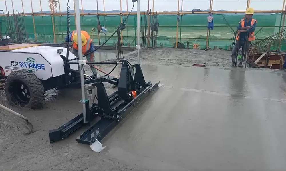 Construction conditions of concrete laser leveling machine under different environmental conditions 2 s