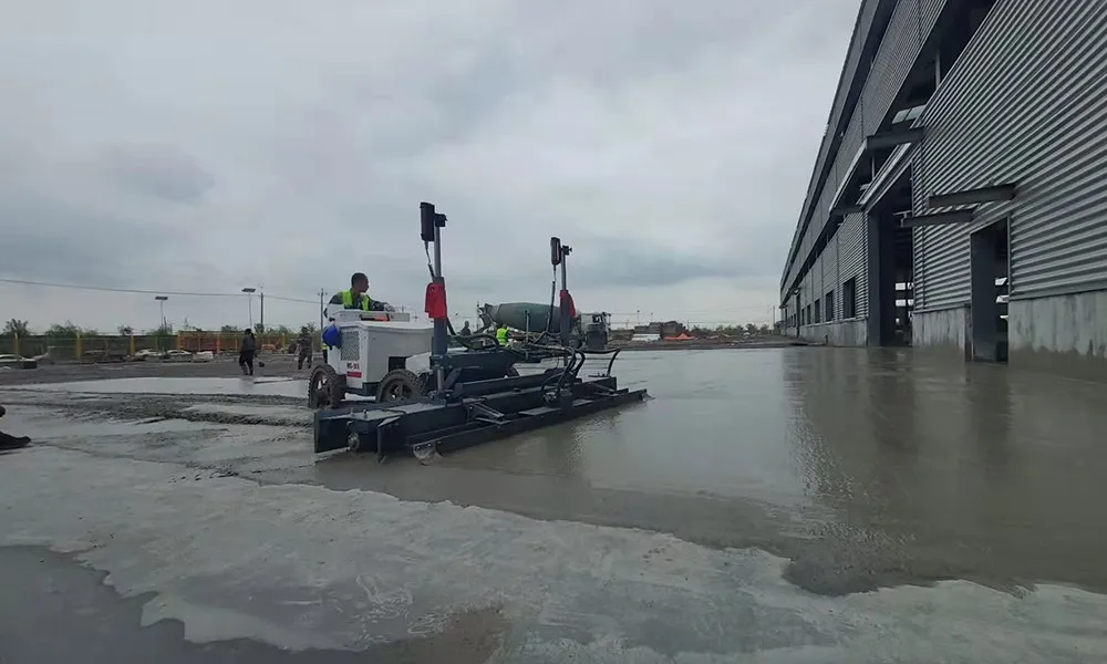 The connection and interaction between concrete laser leveling and other construction machinery 1 a