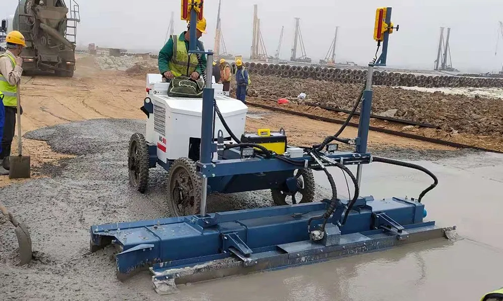 The connection and interaction between concrete laser leveling and other construction machinery 4 d