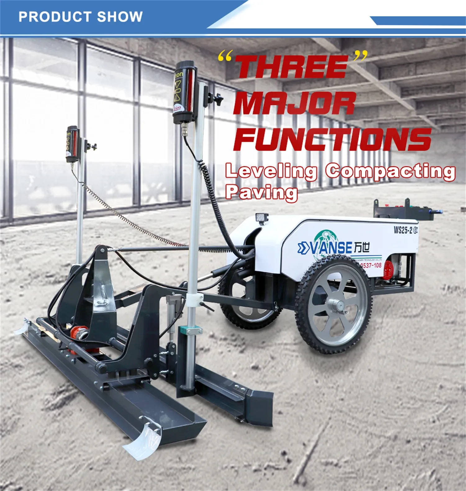 How to perform troubleshooting and routine maintenance during use of concrete laser leveling machine? 1 WS25-2-01