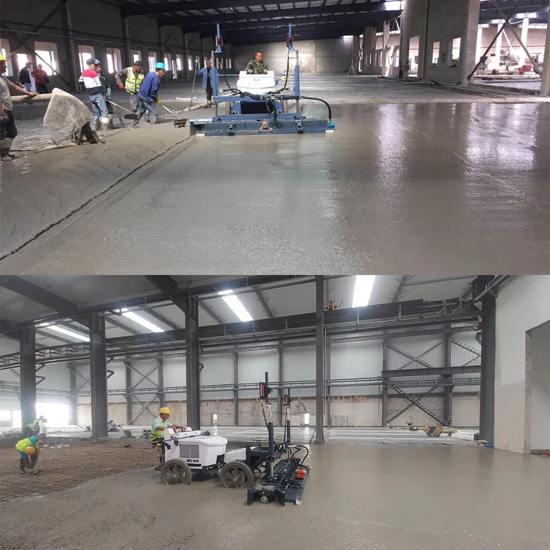 How does the concrete laser leveling machine ensure construction efficiency and quality? 7 WS-940 1