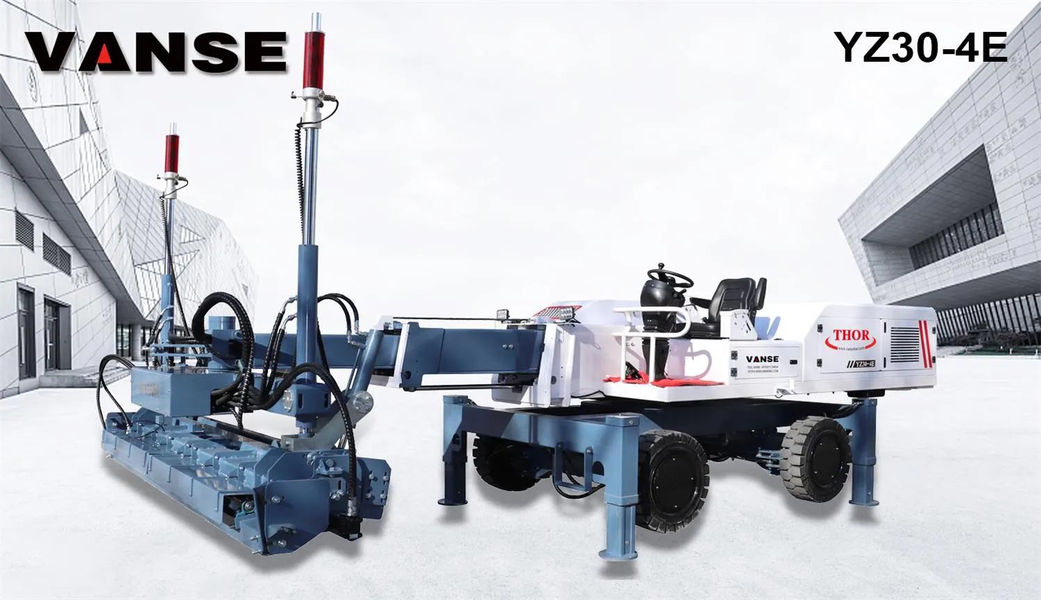 Professionals explain in detail how to operate the laser leveling machine 1 VANSE YZ30-4E concrete laser leveling machine