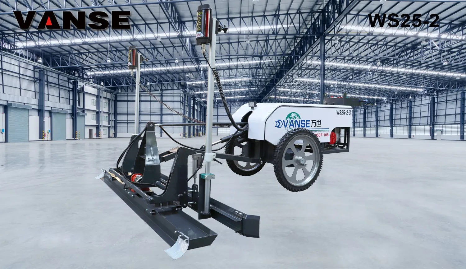 In order to reduce the probability of accidents, the laser leveling machine should be operated in this way 1 VANSE WS25-2 concrete laser leveling machine