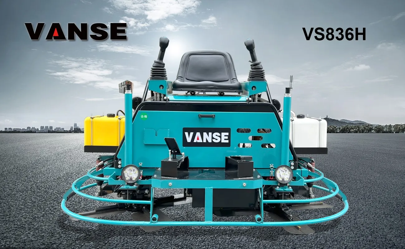 What is the efficient of a large concrete trowel? 1 VANSE VS836H concrete power trowel