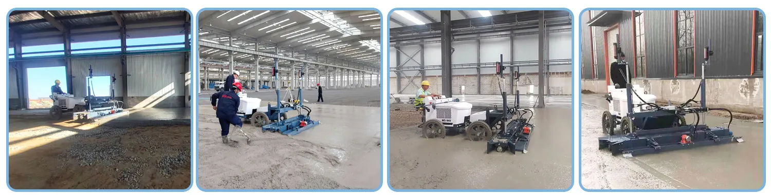 Analysis of the application of the concrete laser leveling machine in large-area floor construction 4 concrete level laser leveling machine
