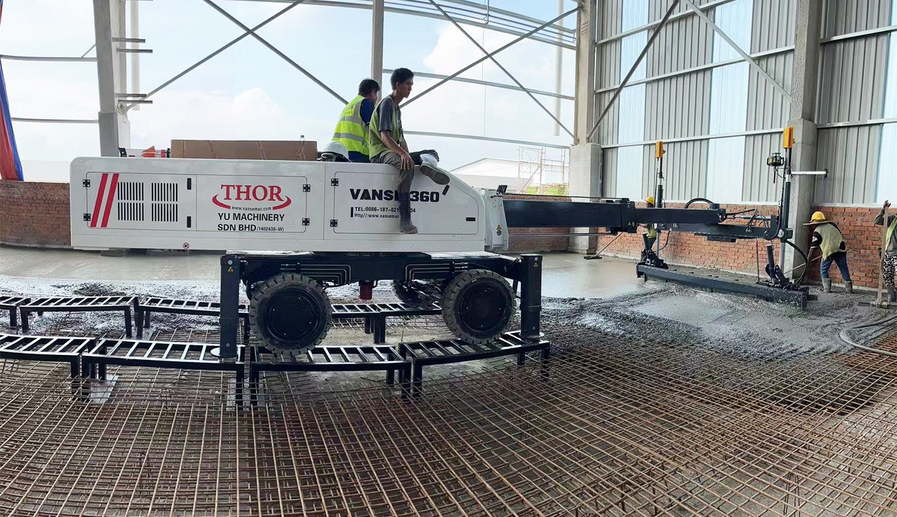 The construction process and requirements of laser leveling concrete wear-resistant floor 1 Working principle of concrete laser leveling machine