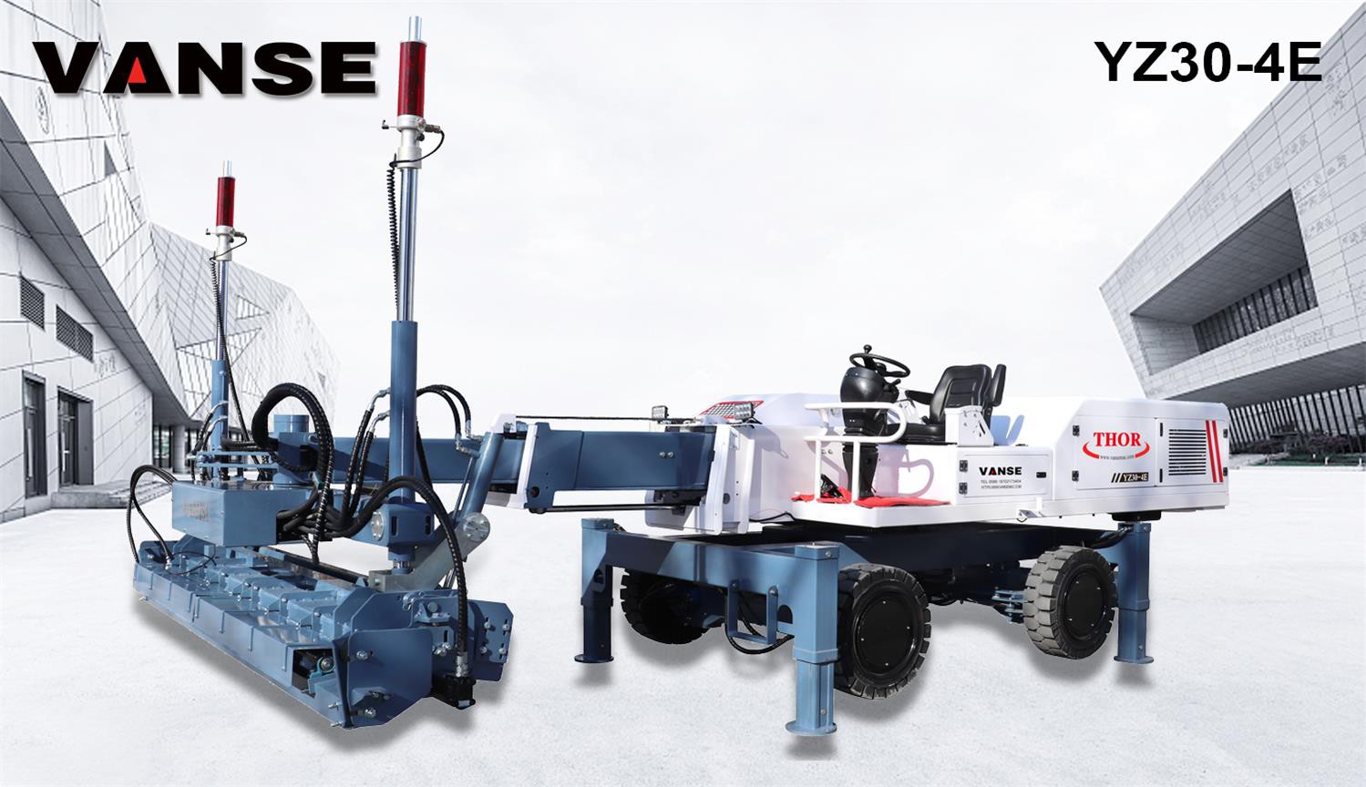 Environmental protection standards for concrete laser leveling machine construction sites 1 VANSE YZ30-4E concrete laser leveling machine