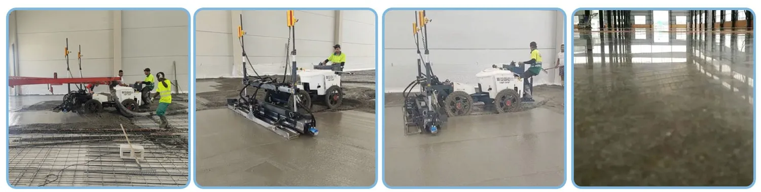 How do concrete laser leveling machines ensure high-precision leveling during operation? 3 hydraulic laser receiver leveling concrete laser leveling machine laser self leveling leveling price