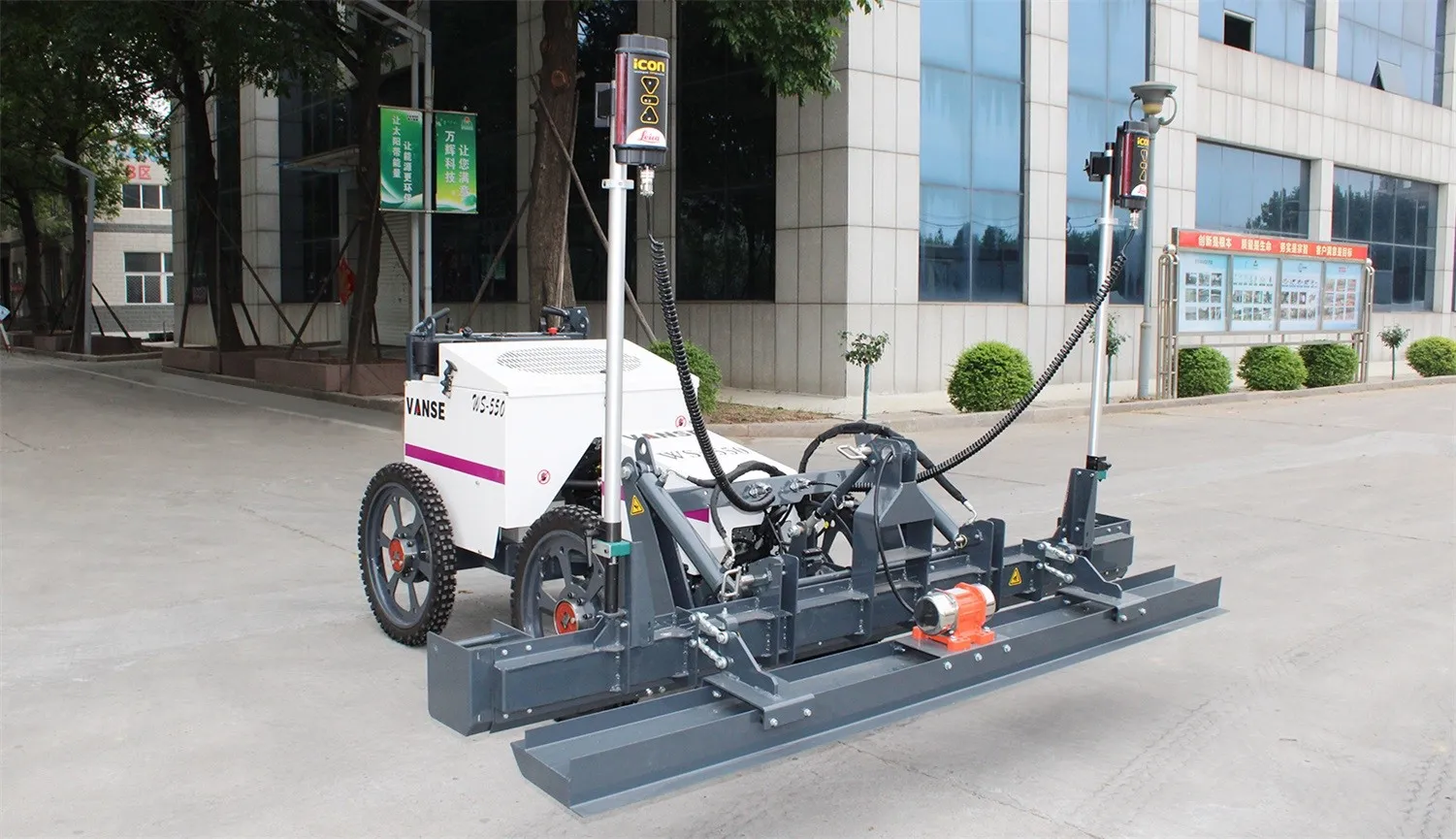 What is the working efficiency of the concrete laser leveling machine in construction? 2 automatic laser concrete leveling machine